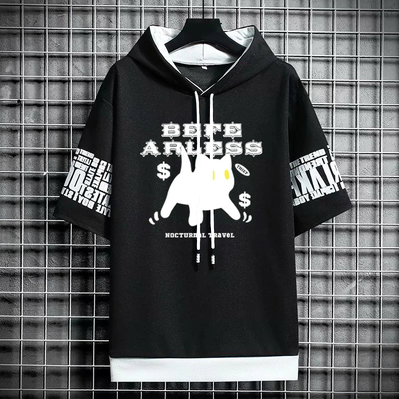 Men's Winter Graphic T-Shirt - Anime Streetwear Hoodie