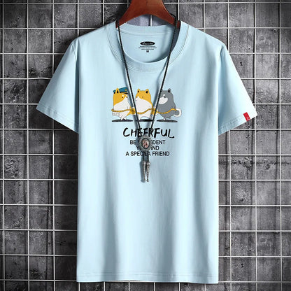 Men's Summer T-Shirt - Manga Gym Streetwear Harajuku Top