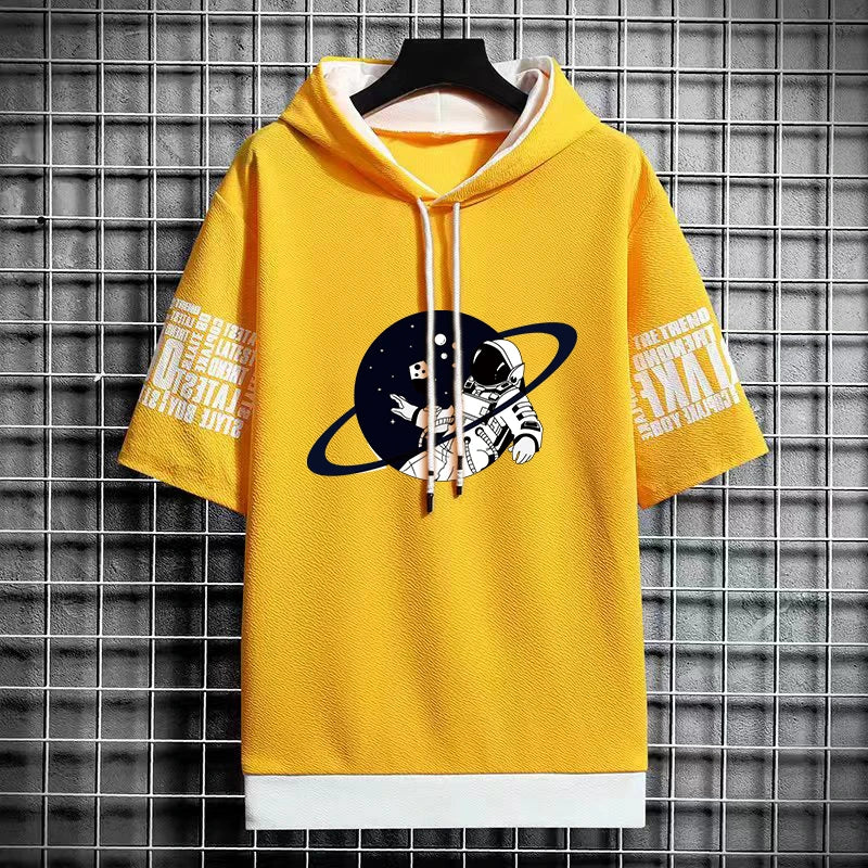 Men's Graphic T-Shirt - Harajuku Short Sleeve Hoodie