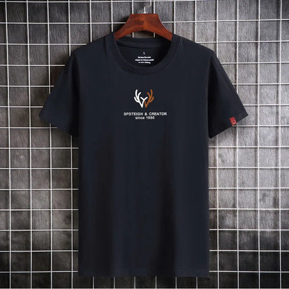Men's Summer Cotton T-Shirt - Fashionable Graphic O-Neck Tee
