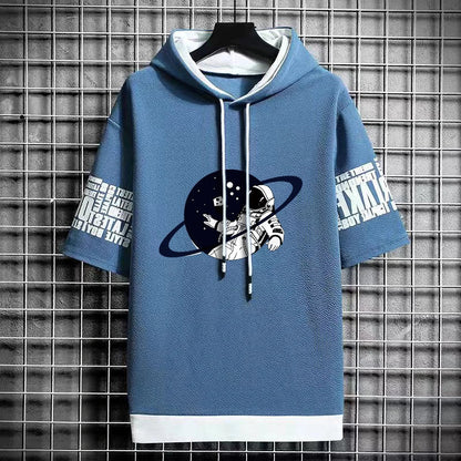Men's Graphic T-Shirt - Harajuku Short Sleeve Hoodie