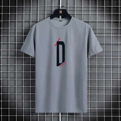 Men's Summer Short-Sleeve T-Shirt - Solid Color Casual Wear