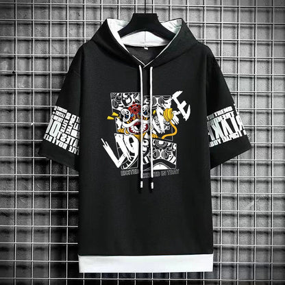 Men's Winter Hooded T-Shirt - Hip Hop Harajuku Streetwear