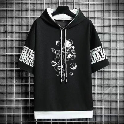 Men's Harajuku Winter T-Shirt - Hooded Trendy Streetwear