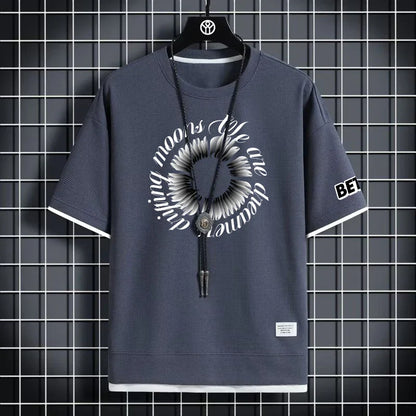 Men's Summer Breathable Graphic T-Shirt - Loose Fit Fashion