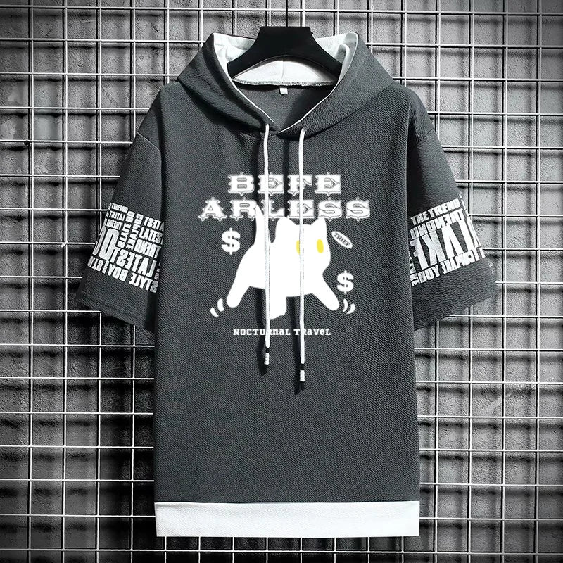 Men's Winter Graphic T-Shirt - Anime Streetwear Hoodie