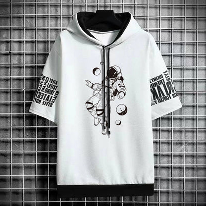 Men's Harajuku Winter T-Shirt - Hooded Trendy Streetwear
