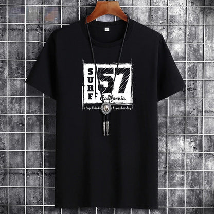 Men's Summer Letter Print T-Shirt - Stylish Graphic Tee