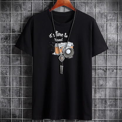 Men's Graphic Cotton T-Shirt - High Quality Fashion