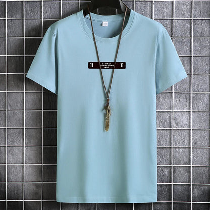 Men's Summer Cotton T-Shirt - Classic Solid O-Neck Tee