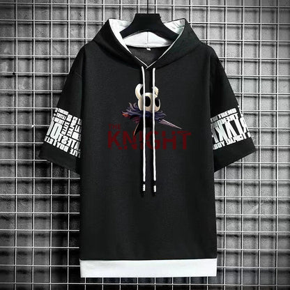 Winter Men's Hooded Graphic T-Shirt - Anime Streetwear Tee