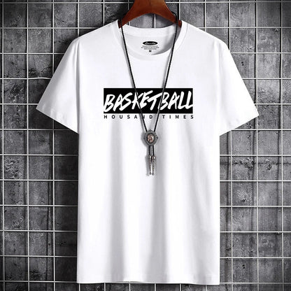 Men's Summer Cotton T-Shirt - Loose Fit Breathable Tee