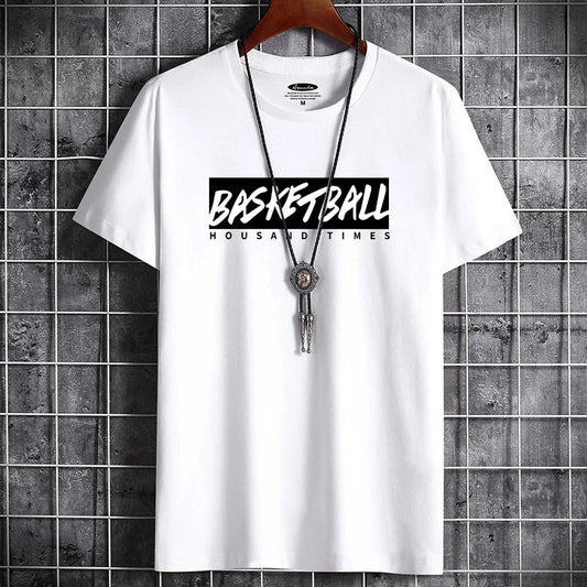 Men's Summer Cotton T-Shirt - Loose Fit Breathable Tee