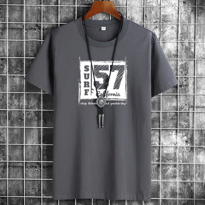 Men's Summer Letter Print T-Shirt - Stylish Graphic Tee