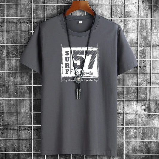Men's Summer Letter Print T-Shirt - Stylish Graphic Tee