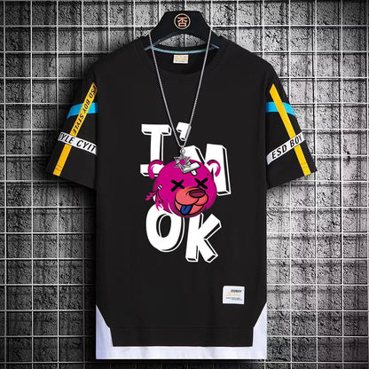 Men's Summer Streetwear T-Shirt - Trendy Graphic Tee