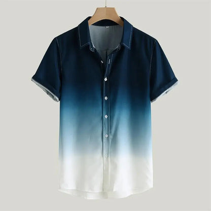 Men's Gradient Short Sleeve T-Shirt - Casual & Business Wear