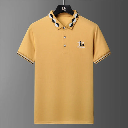 Men's Summer Embroidered Polo T-Shirt - Casual Business Top