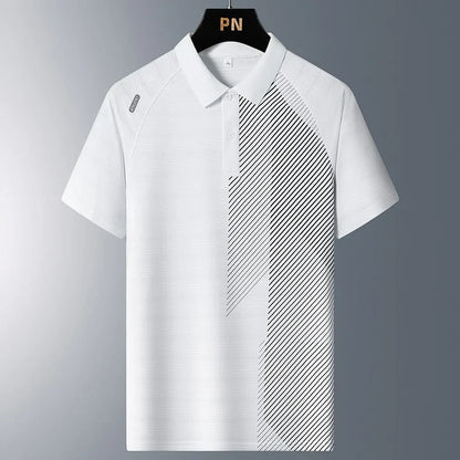 Men's Summer Polo T-Shirt - Breathable Short Sleeve Top